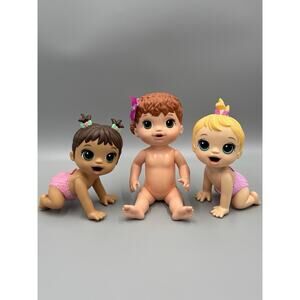 Baby Alive Doll Lot Of 3 Includes Lil Snacks Dolls